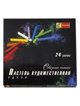 Пастель сухая художественная СПЕКТР 'Северное сияние', 24 цвета, квадратное сечение, 06С-406