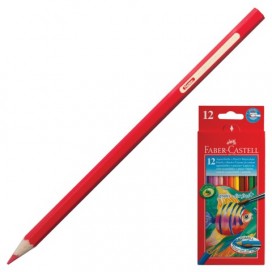 Карандаши цветные акварельные FABER-CASTELL 'Colour Pencils', 12 цветов + кисть, 114413