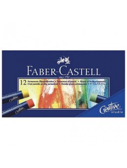 Пастель масляная художественная FABER-CASTELL 'Oil Pastels', 12 цветов, круглое сечение, 127012