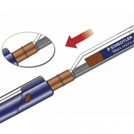 Грифели запасные STAEDTLER (Германия), КОМПЛЕКТ 12 шт., 'Mars micro', B, 0,7 мм, 250 07-B