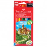 Карандаши цветные FABER-CASTELL, 12 цветов, картонная упаковка с подвесом, 120112