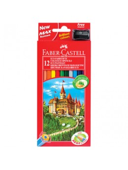 Карандаши цветные FABER-CASTELL, 12 цветов, картонная упаковка с подвесом, 120112