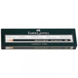 Карандаш чернографитный FABER-CASTELL, 1 шт., 'Castell 9000', HB, без резинки, темно-зеленый корпус, заточенный, 119000