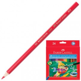 Карандаши цветные акварельные FABER-CASTELL 'Colour Pencils', 24 цвета + кисть, 114425