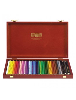 Карандаши цветные KOH-I-NOOR 'Polycolor', 36 цветов, грифель 3,8 мм, заточенные, деревянный ящик, 3895036001DK