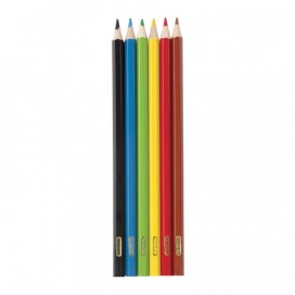 Карандаши цветные ПИФАГОР 'ЖИРАФ', 6 цветов, пластиковые, классические заточенные, 181249
