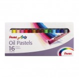 Пастель масляная художественная PENTEL 'Oil Pastels', 16 цветов, круглое сечение, картонная упаковка, PHN4-16