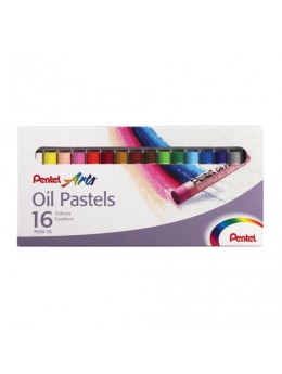 Пастель масляная художественная PENTEL 'Oil Pastels', 16 цветов, круглое сечение, картонная упаковка, PHN4-16