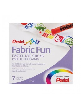 Пастель для ткани PENTEL 'Fabric Fun', 7 цветов, картонная упаковка, PTS-7