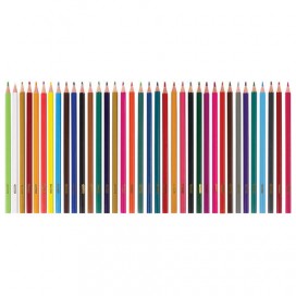 Карандаши цветные ПИФАГОР 'ЖИРАФ', 36 цветов, пластиковые, классические заточенные, 181332