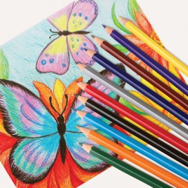 Карандаши цветные ПИФАГОР 'ЛЕСНЫЕ ЖИТЕЛИ', 6 цветов, пластиковые, классические заточенные, 181333