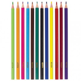 Карандаши цветные ПИФАГОР 'БИГФУТ', 12 цветов, пластиковые, классические заточенные, 181342