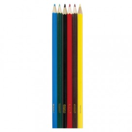 Карандаши цветные ПИФАГОР 'БАБОЧКИ', 6 цветов, классические заточенные, 181350