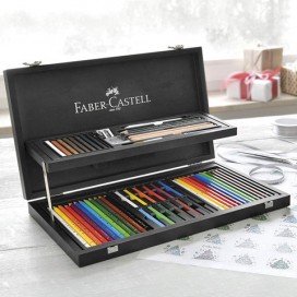 Набор художественный FABER-CASTELL 'Art & Graphic Compendium', 54 предмета, деревянный ящик, 110088