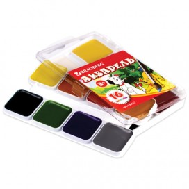 Краски акварельные BRAUBERG, 16 цветов, медовые, пластиковая коробка, без кисти, 190552
