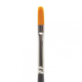 Кисть художественная профессиональная BRAUBERG ART 'CLASSIC', синтетика жесткая, плоская, № 4, длинная ручка