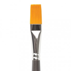 Кисть художественная профессиональная BRAUBERG ART 'CLASSIC', синтетика жесткая, плоская, № 14, длинная ручка