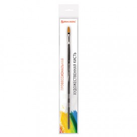 Кисть художественная профессиональная BRAUBERG ART 'CLASSIC', синтетика жесткая, овальная, № 8, длинная ручка