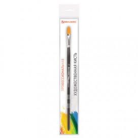 Кисть художественная профессиональная BRAUBERG ART 'CLASSIC', синтетика жесткая, овальная, № 12, длинная ручка