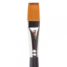 Кисть художественная профессиональная BRAUBERG ART 'CLASSIC', синтетика мягкая, под колонок, плоская, № 18, короткая ручка