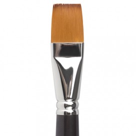 Кисть художественная профессиональная BRAUBERG ART 'CLASSIC', синтетика мягкая, под колонок, плоская, № 24, короткая ручка
