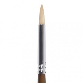 Кисть художественная профессиональная BRAUBERG ART 'CLASSIC', щетина, круглая, № 4, длинная ручка