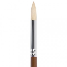 Кисть художественная профессиональная BRAUBERG ART 'CLASSIC', щетина, круглая, № 6, длинная ручка