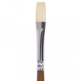 Кисть художественная профессиональная BRAUBERG ART 'CLASSIC', щетина, плоская, № 6, длинная ручка