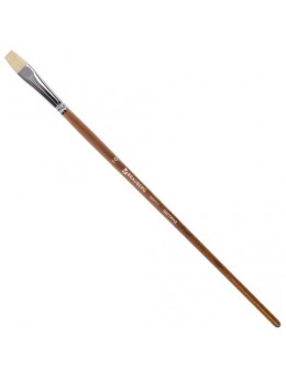 Кисть художественная профессиональная BRAUBERG ART 'CLASSIC', щетина, плоская, № 10, длинная ручка