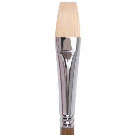 Кисть художественная профессиональная BRAUBERG ART 'CLASSIC', щетина, плоская, № 14, длинная ручка