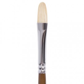 Кисть художественная профессиональная BRAUBERG ART 'CLASSIC', щетина, овальная, № 8, длинная ручка
