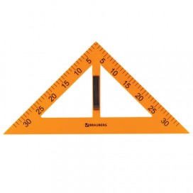 Набор чертежный для классной доски (2 треугольника, транспортир, циркуль, линейка 100 см), BRAUBERG, 210383