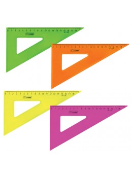 Треугольник пластиковый 30х18 см, СТАММ 'Neon Crystal', тонированный, прозрачный, неоновый, ассорти, ТК47