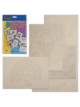 Трафарет для рисования воздушными фломастерами CENTROPEN 'А+', праздник, 8 штук, 9996/A