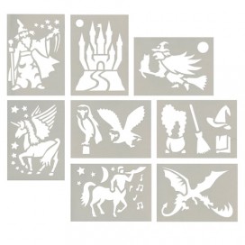 Трафарет для рисования воздушными фломастерами CENTROPEN 'B+', сказочные мотивы, 8 штук, 9996/B