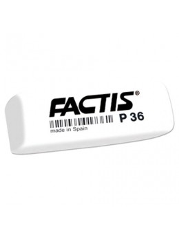 Резинка стирательная FACTIS P 36 (Испания), клиновидная, скошенные края, 56х20х9 мм, ПВХ, CPFP36B
