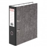 Папка-регистратор BRAUBERG, фактура стандарт, с мраморным покрытием, 80 мм, черный корешок, 220987