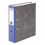 Папка-регистратор BRAUBERG, фактура стандарт, с мраморным покрытием, 80 мм, синий корешок, 220989