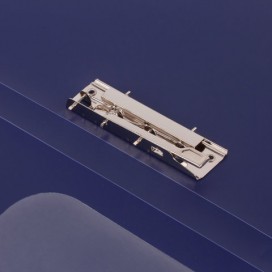 Папка с боковым металлическим прижимом и внутренним карманом BRAUBERG 'Диагональ', темно-синяя, до 100 листов, 0,6 мм, 221357