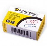 Скрепки BRAUBERG, 28 мм с цветными полосками, 100 шт., в картонной коробке, 221534