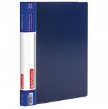 Папка с металлическим скоросшивателем и внутренним карманом BRAUBERG 'Contract', синяя, до 100 л., 0,7 мм, 221782