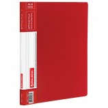 Папка с металлическим скоросшивателем и внутренним карманом BRAUBERG 'Contract', красная, до 100 л., 0,7 мм, 221783