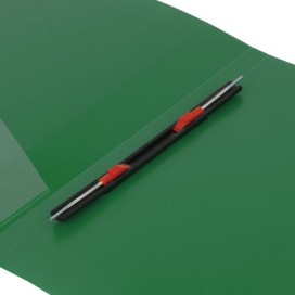 Папка с металлическим скоросшивателем и внутренним карманом BRAUBERG 'Contract', зеленая, до 100 л., 0,7 мм, 221784
