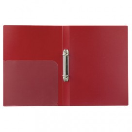 Папка с боковым металлическим прижимом и внутренним карманом BRAUBERG 'Contract', красная, до 100 л., 0,7 мм, 221788