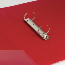 Папка на 2 кольцах BRAUBERG 'Contract', 35 мм, красная, до 270 листов, 0,9 мм, 221793