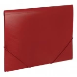 Папка на резинках BRAUBERG 'Contract', красная, до 300 листов, 0,5 мм, бизнес-класс, 221798