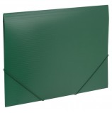 Папка на резинках BRAUBERG 'Contract', зеленая, до 300 листов, 0,5 мм, бизнес-класс, 221799