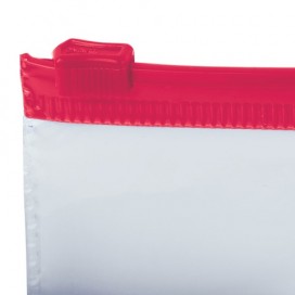 Папка-конверт на молнии МАЛОГО ФОРМАТА (240х175 мм), А5, карман для визиток, прозрачная, 0,15 мм, BRAUBERG 'Smart', 221857