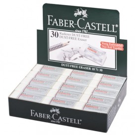 Резинка стирательная FABER-CASTELL 'Dust Free', прямоугольная, 41х18,5х11,5 мм, картонный держатель, 187130
