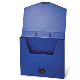Портфель пластиковый BRAUBERG 'Energy', А4 (330х256х32 мм), без отделений, синий, 222082
